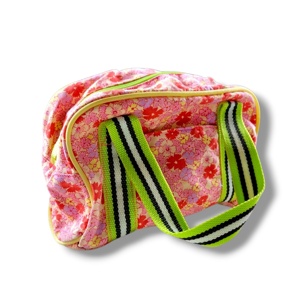Old Navy | Cute Pink/Multicolor Floral Small Canvas Hand Bag (OS) - Picture 2 of 14